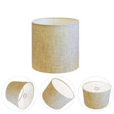 Imagem de Cúpula Abajur Cilíndrica Cp-8005 Ø18x18cm Rustico Bege