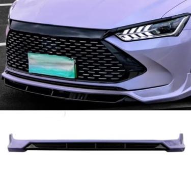 Imagem de Para kit de corpo de queixo Qin Plus para-choque dianteiro avental de lábio saia lateral extensão de lábios amortecedor traseiro capa de lábio acessórios externos (lábio frontal DM-i preto brilhante)