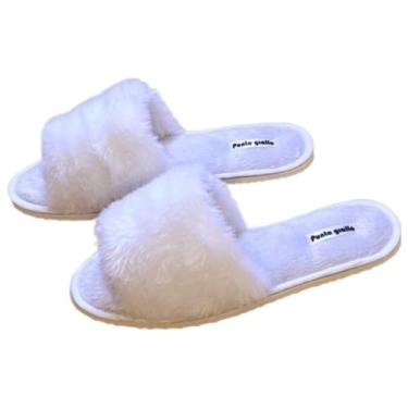 Imagem de Pantufa de Pelúcia Punto Giallo (Branco, 39/40, BR, Adulto, Faixa Numérico, 39, 40)