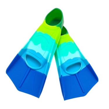 Imagem de menolana 2 peças de nadadeiras para crianças, nadadeiras para natação juvenil, presentes confortáveis ​​para treinamento, acessórios para meninas e, M