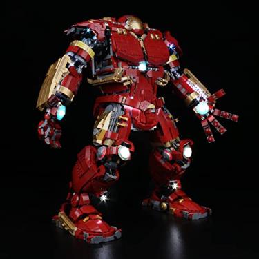 Imagem de VONADO Kit de luz LED compatível com Hulkbuster 76210, conjunto de iluminação DIY (sem modelo Lego, apenas luz)