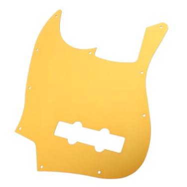 Imagem de Acouto Alumínio da Liga de Alumínio Guitar Pickguard Jazz Bass Scratch Plate - e Solução de Atualização Elegante (Ouro laranja)