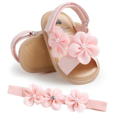 Imagem de Ohwawadi Sapatos para bebês meninas Baby Mary Jane Sapatilhas princesa vestido de casamento sapatos de berço para recém-nascidos, bebês e crianças pequenas, B01/Rosa, 6-12 Meses