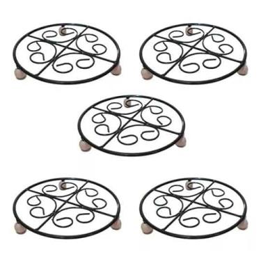 Imagem de Kit 5 Descansos de Panela Artesanal Em Ferro Super Resistente de 20 cm