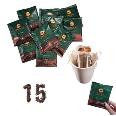 Imagem de Kit 15 Sachês Café Especial Drip Coffee Intenso Orfeu