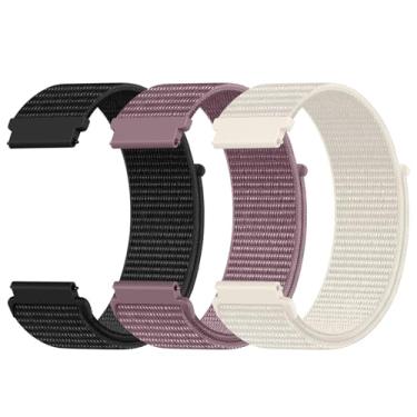 Imagem de Pulseira de relógio esportivo de nylon de 20 mm compatível com Samsung Galaxy Watch 7 6 5 4 FE de 40 mm e 44 mm, pulseira de reposição para Garmin Vivoactive 5 6 3/Venu Sq/Sq 2/Sq Music/Approach S50