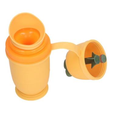 Imagem de Copo infantil para fazer xixi, vaso sanitário de grande diâmetro, portátil, funil macio, mamadeira para viagem para bebês, meninas e crianças (amarelo)