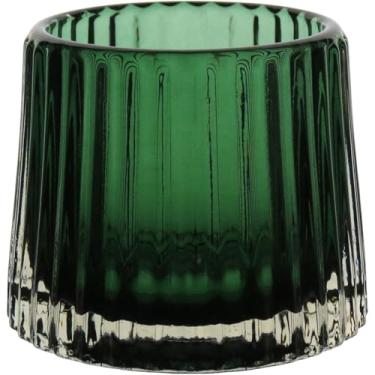 Imagem de CASTIÇAL PORTA VELA DECORATIVO HOME&CO VIDRO 8x7x7cm VERDE