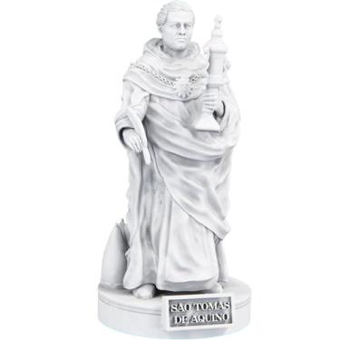 Imagem de Estátua São Tomás de Aquino - Filósofo e Teólogo Católico (Cor Mármore)