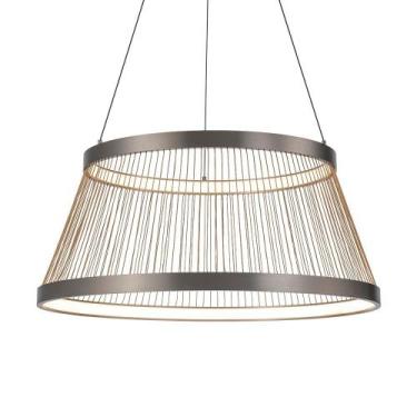 Imagem de Lustre Pendente Nordecor Beys 2942 Cinza / Dourado Led Bivolt - Mbled/