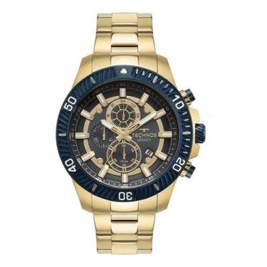 Imagem de Relógio Technos Masculino Legacy Dourado Azul Multifunção Dourado Dour