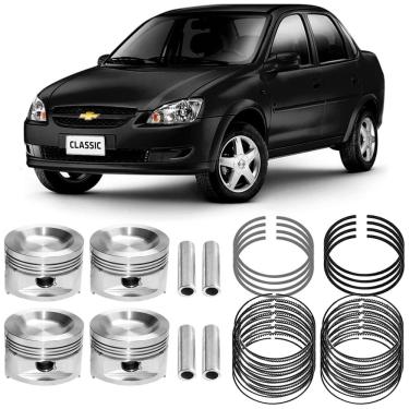 Imagem de Kit Pistão Anel std Celta Classic Corsa 1.0 8V 2002 a 2015 Gasolina Metal Leve SPA9186