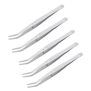 Imagem de YOUTHINK Tweezers Curvadas de Alta Dureza 5pcs Posição de Aço Inoxidável Tweezers 15,5 Cm para Acessórios para Máquinas de Costura, Projetados Ergonomicamente, Anti-gordura, Fácil de Salvar