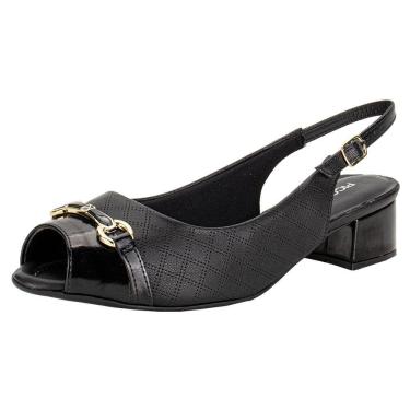 Imagem de Peep Toe Feminino Salto Grosso Piccadilly 114157