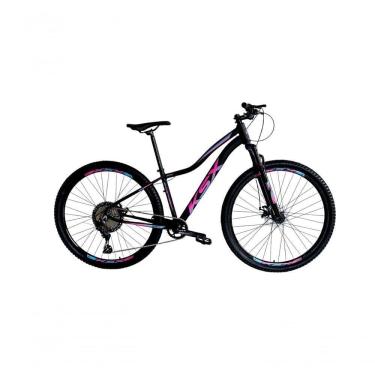 Imagem de Bicicleta Aro 29 Ksx Sd7 Feminina 12v Garfo Com Trava K7 11/50 Freios Hidráulicos Kit 1x12 - Preto/pink/azul Tam. 15