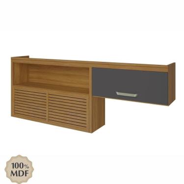 Imagem de Armario de Cozinha Aereo Nesher Princesa 2 Portas Nicho Freijo / Grafite