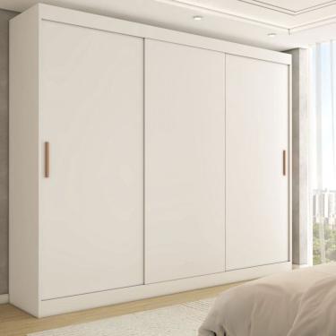 Imagem de Guarda-Roupa Casal Harvard 3 Portas 2 Gavetas 100% Mdf Mdf Branco - Panorama Móveis