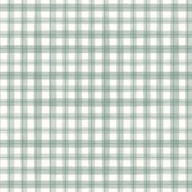 Imagem de Papel De Parede Revoada Xadrez Picnic Pincelada Menta 4436