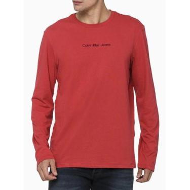 Imagem de Camisa Calvin Klein Manga Longa Vermelha - CKJM110D-0395-Feminino