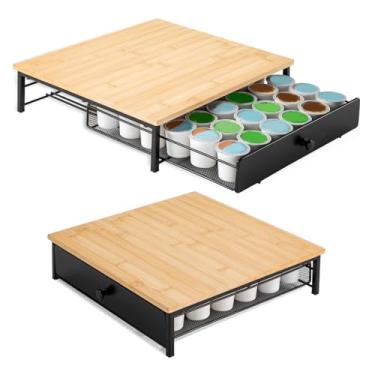 Imagem de Brrnoo Gaveta do Suporte do café, 36 Pods Capacity Capsule Storage Organizador Com Estrutura Robusta para o Armário de Bancada de Cozinha