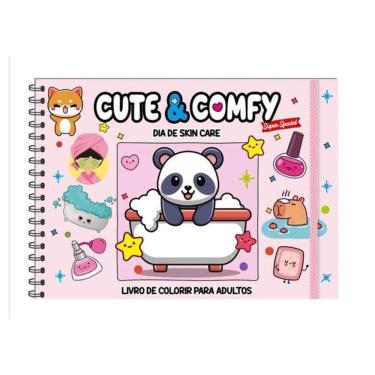 Imagem de Cute & Comfy Super Special - Livro De Colorir Adulto - Dia De Skin Care - Capa Holográfica