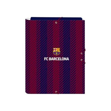 Imagem de F.C. Barcelona – Pasta fólio com 3 abas, ideal para crianças de diferentes idades, confortável e versátil, qualidade e resistência, 26 x 36,5 cm, azul marinho/marrom