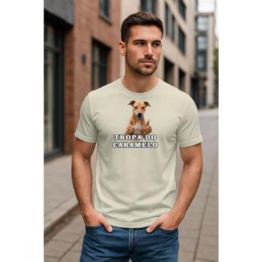 Imagem de Camiseta Dog Caramelo Estampa Divertida  Tropa do Caramelo  Unissex Al