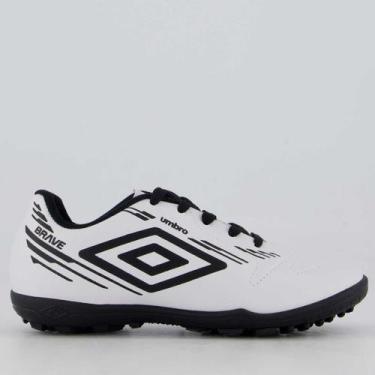 Imagem de Chuteira Umbro Brave Society Juvenil Branco, 36