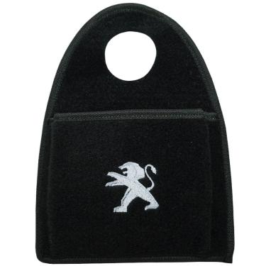 Imagem de Lixeira Lixinho Automotiva Carro Carpete Logo Bordado para Câmbio Preta