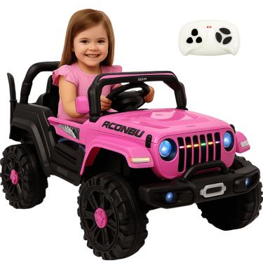 Imagem de Carro Eletrico Zippy Toys Jeep Wrangler Rubicon 12V CR Rosa