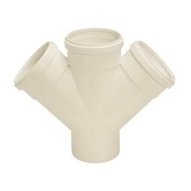 Imagem de Junção Esgoto Dupla 75x75mm Pvc Branca - Amanco