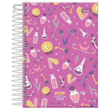 Imagem de Agenda Diária 2026 Esp 117X164Mm Pop Collection Roxo Foroni