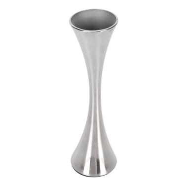 Imagem de Vaso de aço inoxidável elegante moderno redondo bocal de flor metal para a decoração de mesa de sala de estar premium material de aço inoxidável durável
