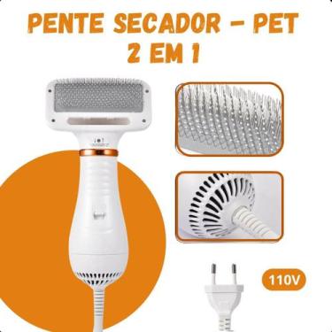 Imagem de Pente Secador Pet 2 em 1, ideal para secagem rápida e eficiente. - ASA