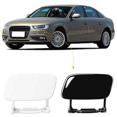 Imagem de Tampa da tampa do bocal do jato do para-choque dianteiro do farol da arruela do farol do carro apto para Audi A4 2013 2014 2015 2016 (modelos esportivos não podem ser usados) 8K0955275C 8K0955276C