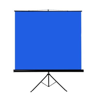 Imagem de Kit de pano de fundo de tela verde de 1,5 m x 1,5 m com suporte, tela verde de elevação portátil para transmissão, fotos de identificação, videoconferências e entrevistas