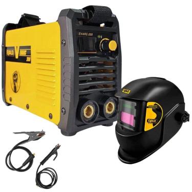 Imagem de Máquina Solda Inversora MMA 200A Bivolt EVARC-200 com Máscara Automática DIN 11 EVF1020 EVALD