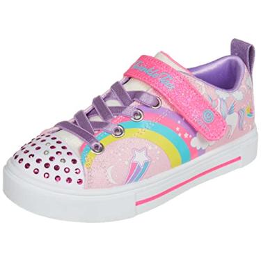 Imagem de Skechers Tênis infantil unissex Twinkle Sparks-Heather Char, Elos rosa/multi, 15