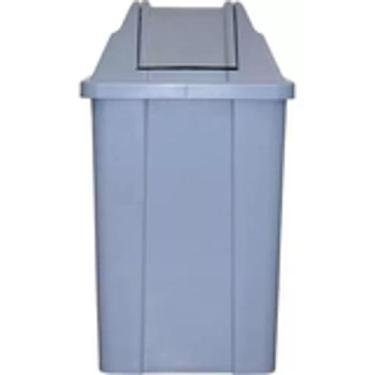 Imagem de Lixeira 100litros Tampa Basculante Cores Coleta Seletiva Jsn, Cinza