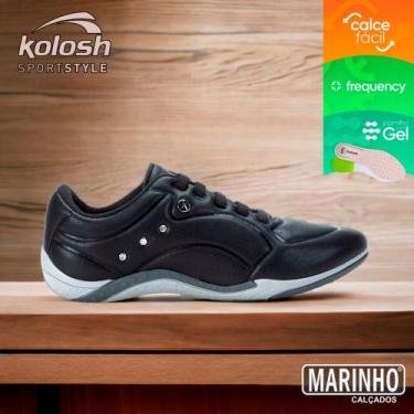 Imagem de Tênis Casual Feminino Kolosh Estiloso e Confortável Ref: C1286A, Preto
