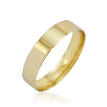 Imagem de Aliança Anatômica Reta 5 mm Em Ouro 18K - Ivan Joias