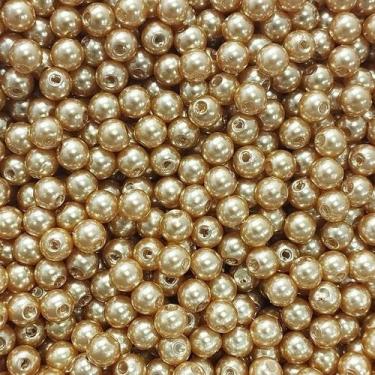 Imagem de PÉROLA DE ABS LISA Nº 06 20G PEROLA 6 MM - LADEIRA BIJUTERIAS, AREIA