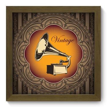 Imagem de Quadro Decorativo - Gramofone - 22cm x 22cm - 017qdvm - Allodi