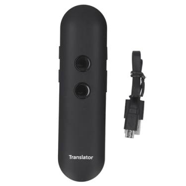 Imagem de Tradutor de tradutor de idioma portátil portátil de duas vias Voice Tradução de texto Tradução de texto Stick Pen para negociação de negócios de viagens (Preto)
