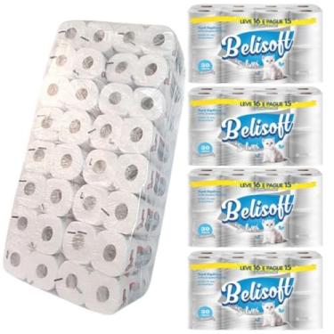 Imagem de Papel Higiênico Folha Simples, 64 Rolos, 30 Metros