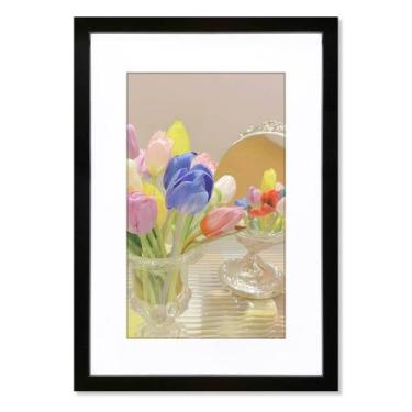 Imagem de Porta-retratos ALLUCKYAN 14x22 cm Preto para foto de 30x45 cm