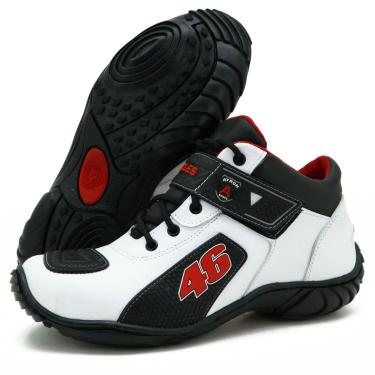 Imagem de TENIS CASUAL URBANO TREKKING COURO 401 KM BRANCO-Unissex