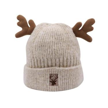 Imagem de Gorro MOSSTYUS Cute Reindeer Moose Winter para mulheres