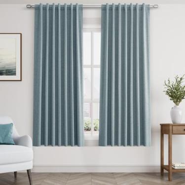 Imagem de Conjunto de cortinas Guken Blackout azul escuro 160x160cm com 2 painéi