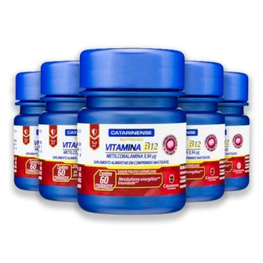 Imagem de Kit 5 Vitamina B12 Catarinense Frutas Vermelhas 60 Comprimidos